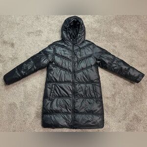 a new day Black Glossy Puffer Jacket- Women’s Size Medium